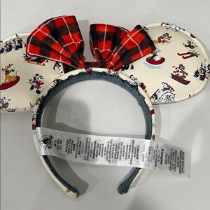 Disney Holiday Plaid Bow Ears Headband